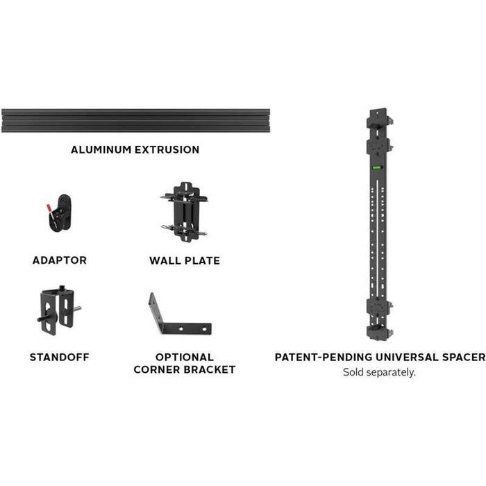 Peerless-AV SEAMLESS Connect Universal dvLED Mounting System for 27" Displays up to 610mm Wide in a 4x4 Configuration