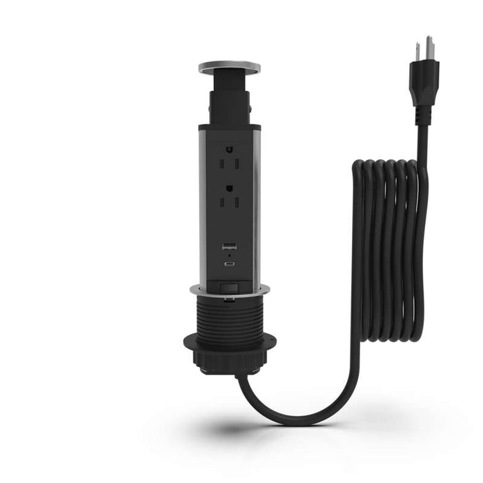 Wiremold Pop Up Tower, 2 Outlet, 1 USB-A, 1 USB-C