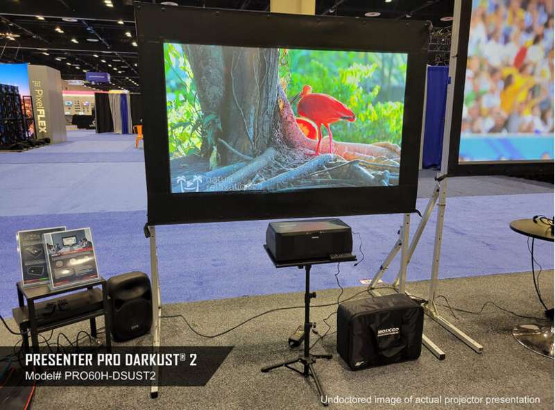 Elite Presenter Pro CLR 2 Series, 123-inch Diag. 16:9 Portable Screen, Ceiling Light Rejecting (CLR)2 Material