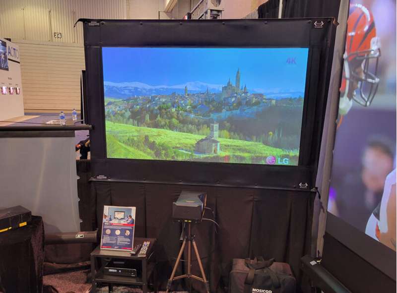 Elite Presenter Pro DarkUST 2 Series, 60-inch Diag. 16:9 Portable Screen, DarkUST 2 Material