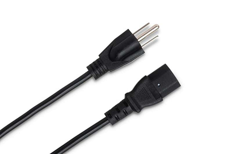 Hosa Technology Power Cord 18 AWG, IEC C13 to NEMA 5-15P, 6 inches