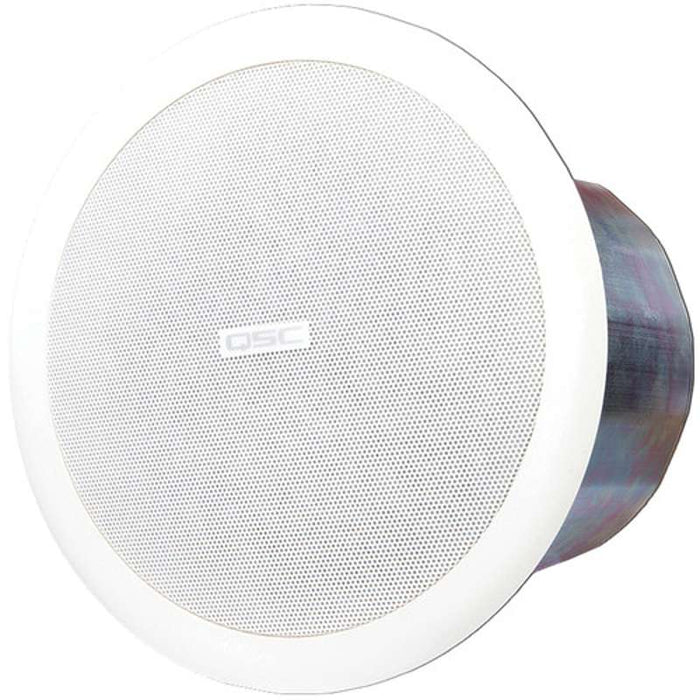 QSC AcousticCoverage 6-Inch 2-Way 30W Ceiling-Mount Loudspeaker, White, Pair