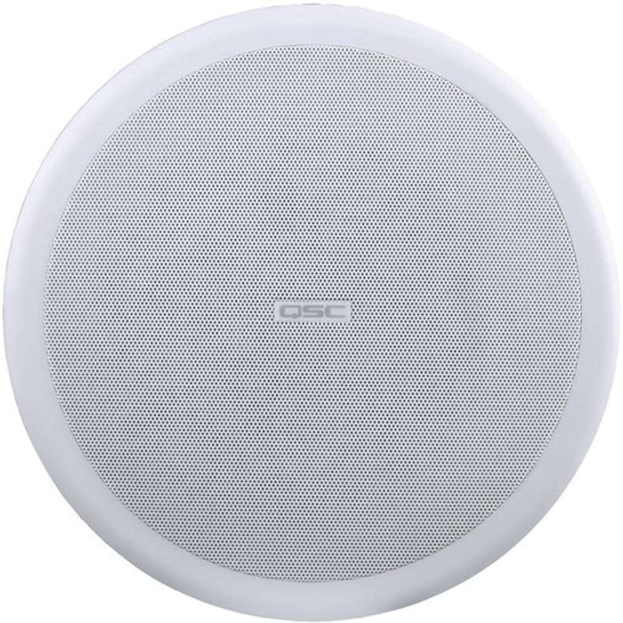 QSC AcousticCoverage 8-Inch 2-Way 80W Ceiling-Mount Loudspeaker, White, Pair