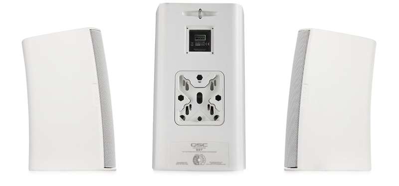 QSC AcousticDesign 6.5-inch Surface-Mount Loudspeaker, Pair, White