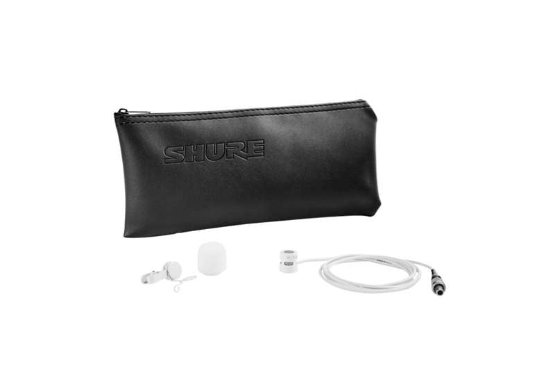 Shure WL184M Low-profile Supercardioid Lavalier Microphone, White