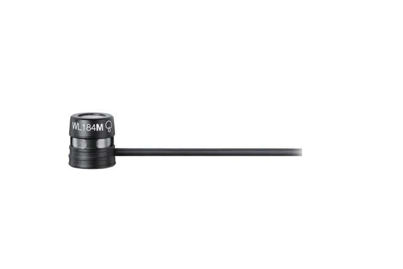 Shure WL184M Low-profile Supercardioid Lavalier Microphone, Black