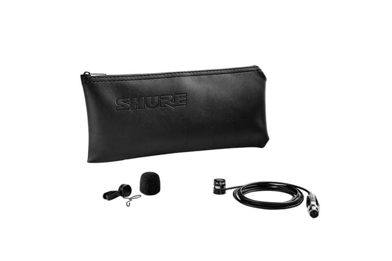 Shure WL184M Low-profile Supercardioid Lavalier Microphone, Black