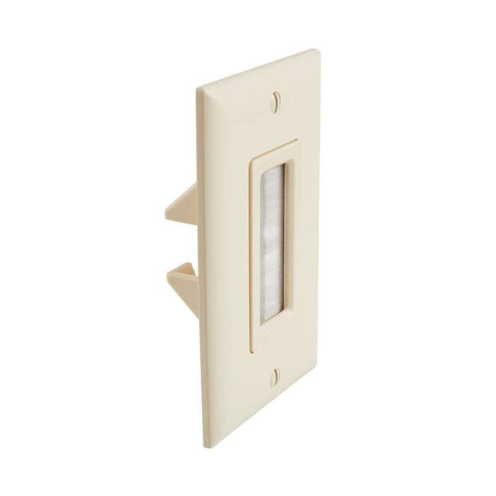 Sanus Cable Management Brush Wall Plate- Light Almond