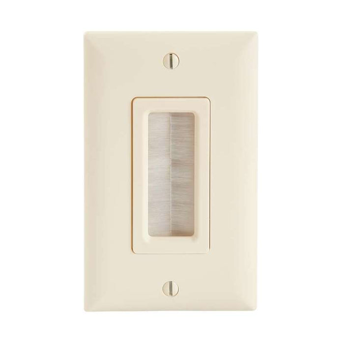 Sanus Cable Management Brush Wall Plate- Light Almond