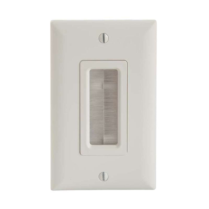 Sanus Cable Management Brush Wall Plate- White