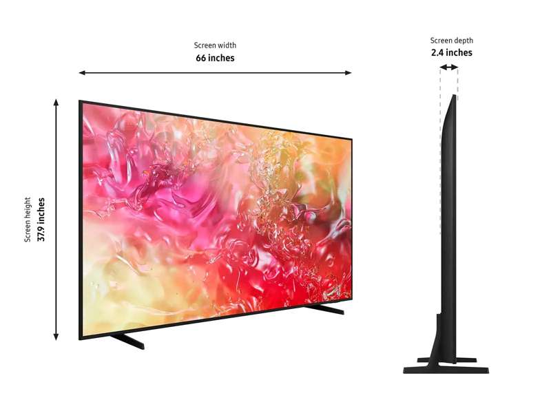 Samsung 65" HU7010F 4K Smart Hospitality TV with Built-In Casting, OTT Streaming & Pro:Idiom Security