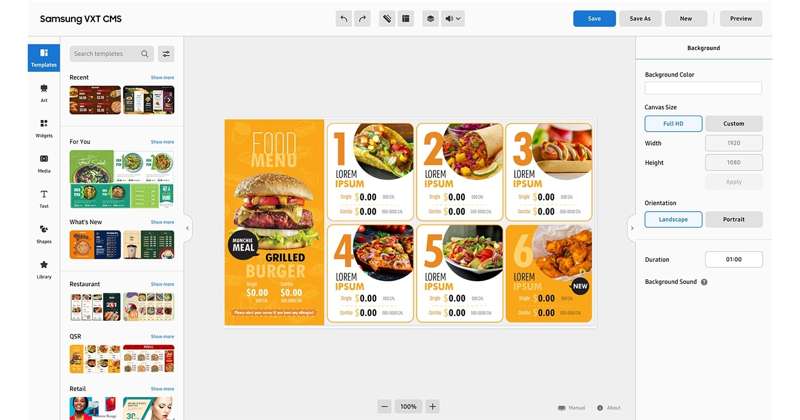 Samsung QM43C 43" Full HD Smart Commercial Signage Display