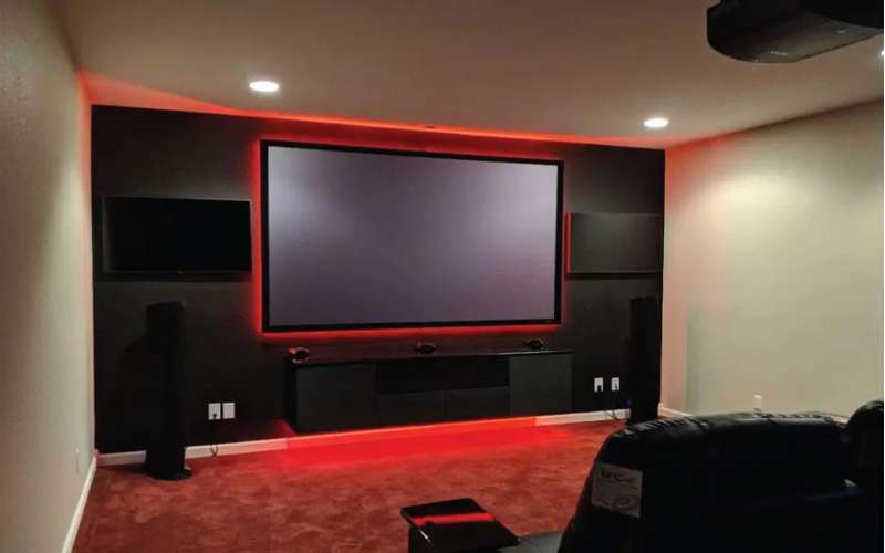 Screen Innovations Fixed 2" Series Frame Screen, 47'' x 110'' with Short Throw  Material