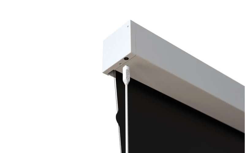 Screen Innovations Solo 3 Indoor Flush Mount Electric Screen, 98'' x 157'' with Pure White AT Material