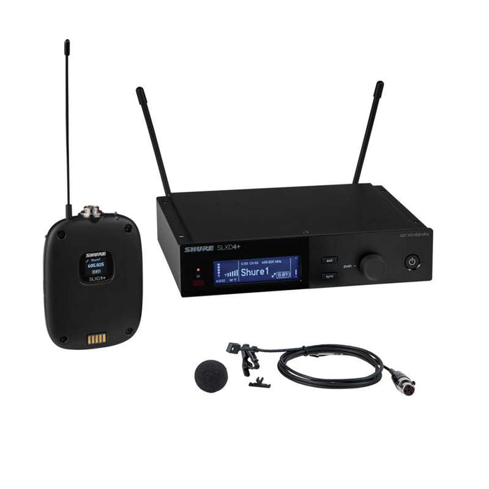 Shure SLXD14+/93 Wireless System with SLXD1 Bodypack and WL93 Subminiature Lavalier  G57 Band