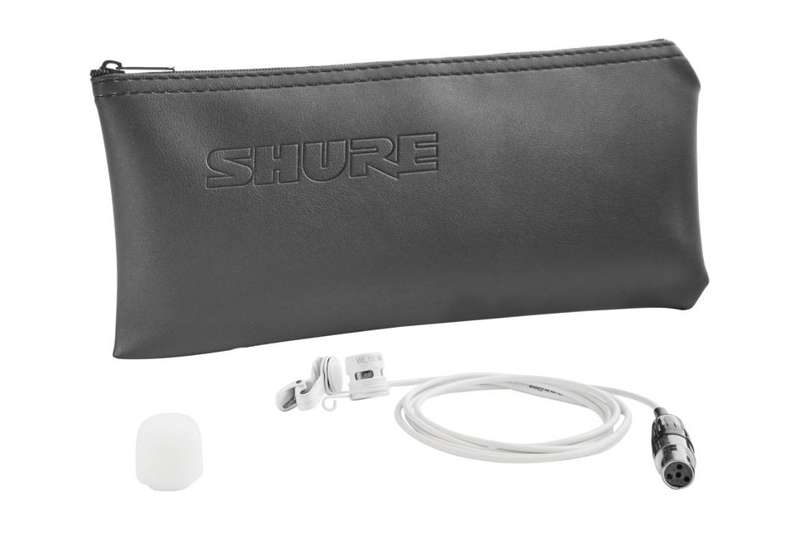 Shure WL185M Low-profile Cardioid Lavalier Microphone, White