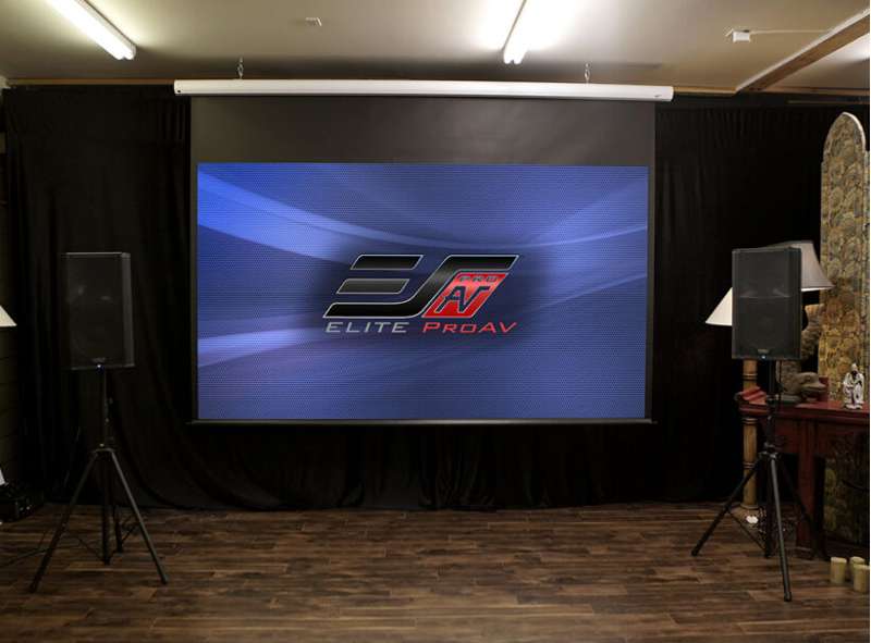Elite Saker Series, 100-inch Diag. 16:9 Electric Screen, MaxWhite Fiberglass (FG) Material