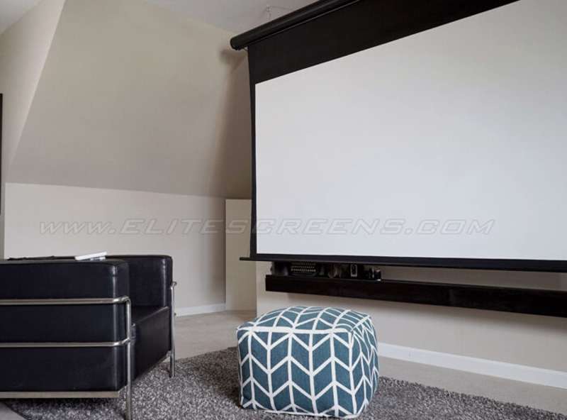 Elite Saker Tab-Tension AcousticPro UHD Series, 110-inch Diag., 16:9 Electric Screen