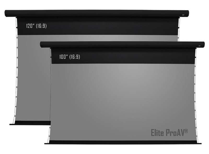 Elite Saker Tab-Tension DarkUST Series, 120-inch Diag. 16:9 Electric Screen, DarkUST Material