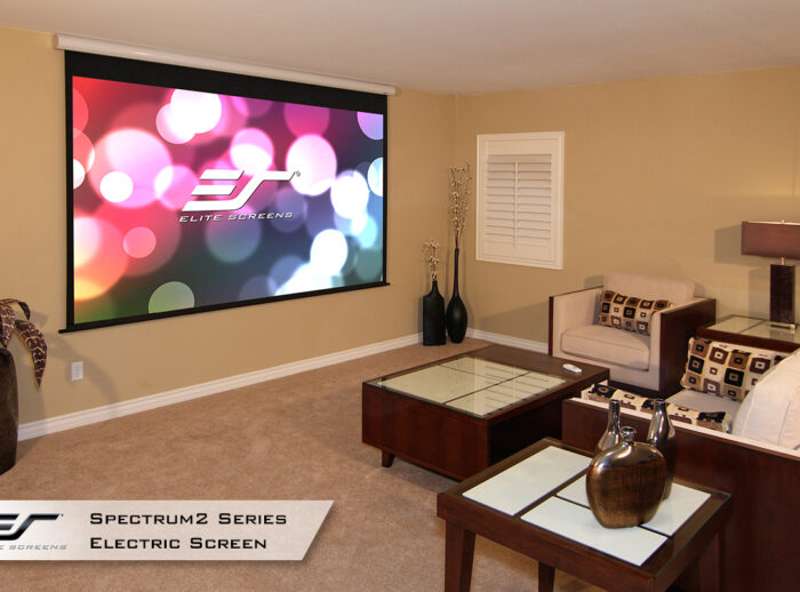 Elite Spectrum 2 Series, 100-inch Diag., 16:9 Electric Screen, MaxWhite Fiberglass (FG) Material