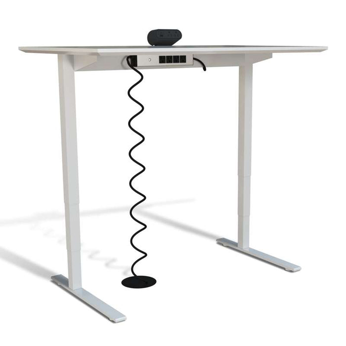 Wiremold Sit Stand Desk Power Module with Dual Outlets and USB Ports, Black