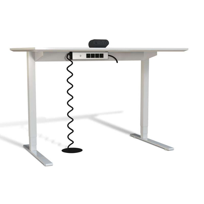 Wiremold Sit Stand Desk Power Module with Dual Outlets and USB Ports, Black