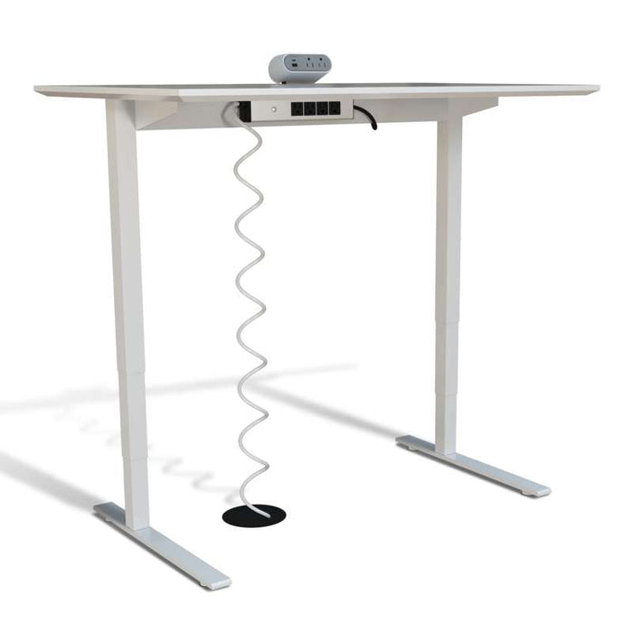 Wiremold Sit Stand Desk Power Module with Dual Outlets and USB Ports, White