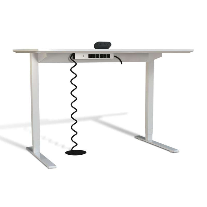 Wiremold Sit Stand Desk Power Unit with Triple Outlets and USB Ports, Black