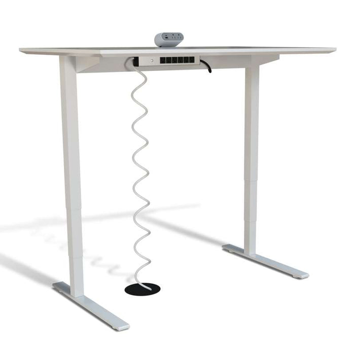 Wiremold Sit Stand Desk Power Unit with Triple Outlets and USB Ports, White
