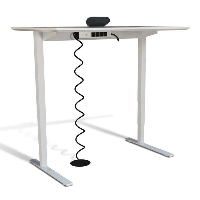 Wiremold Sit Stand Desk Power Hub with Quad Outlets and USB Ports, Black