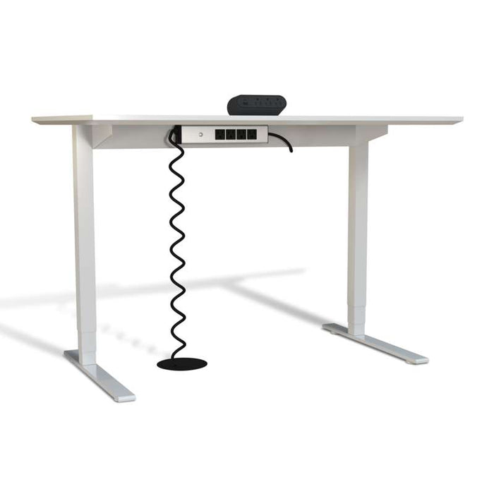 Wiremold Sit Stand Desk Power Hub with Quad Outlets and USB Ports, Black