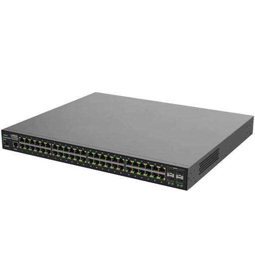 Luxul 48-Port PoE+ Front-Facing 1Gb L2/L3 Rackmount Switch