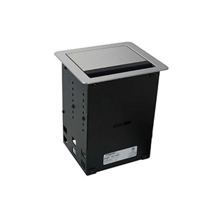 Wiremold InteGreat A/V TABLE BOX WITH USB, FIELD WIRED, ALUMINUM