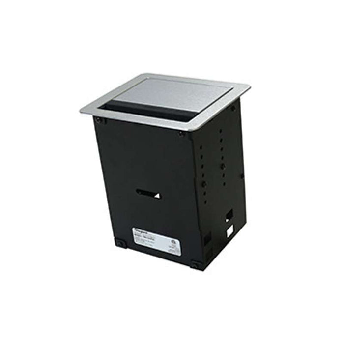 Wiremold InteGreat A/V TABLE BOX WITH USB, FIELD WIRED, ALUMINUM