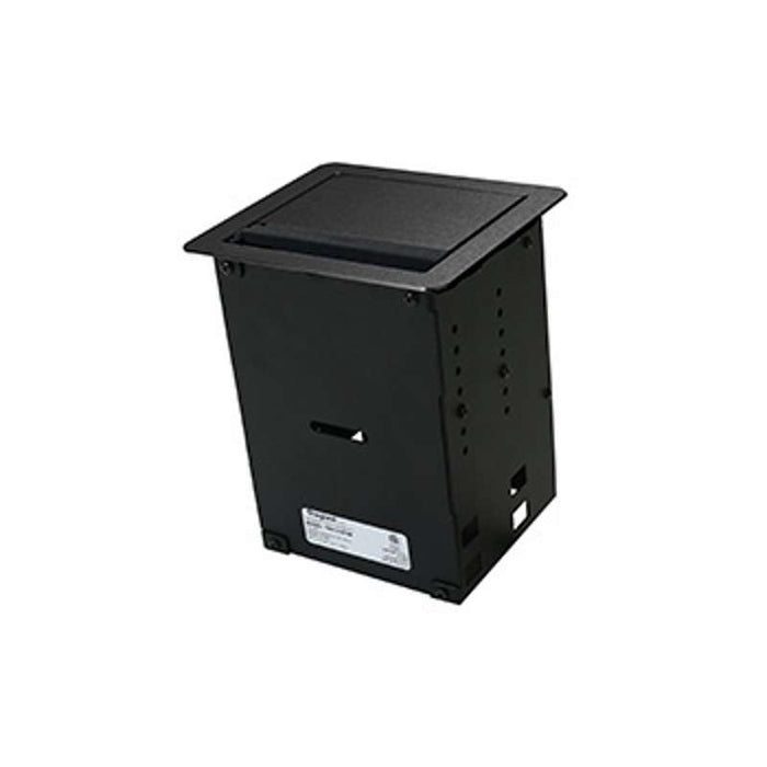 Wiremold InteGreat A/V TABLE BOX WITH USB, FIELD WIRED, BLACK
