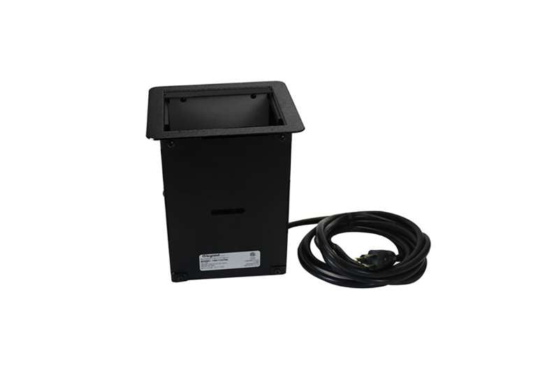 Wiremold TB672AUBK Integreat Cord Ended AV Table Box With USB within Black