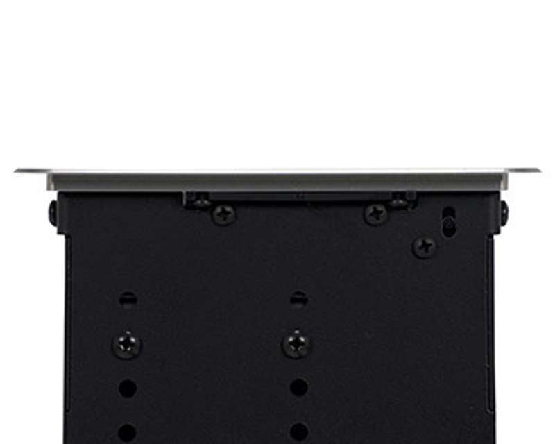 Wiremold InteGreat All Power Table Box, Cord Ended, Aluminum