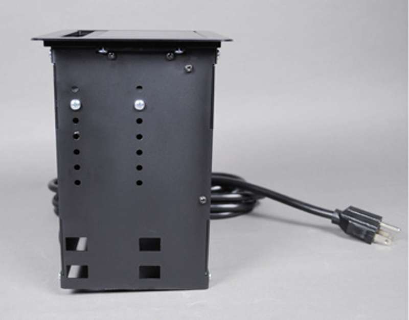 Wiremold InteGreat All Power Table Box, Cord Ended, Aluminum