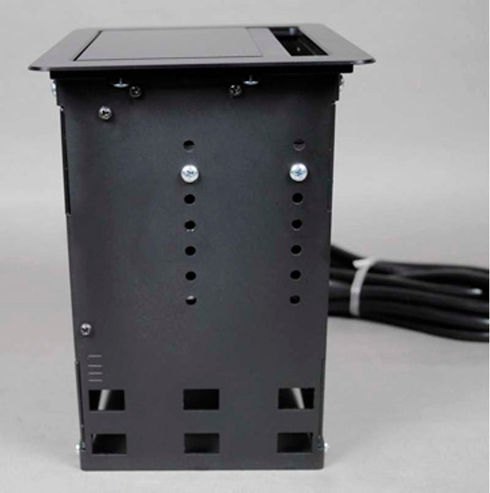 Wiremold InteGreat All Power Table Box, Cord Ended, Aluminum