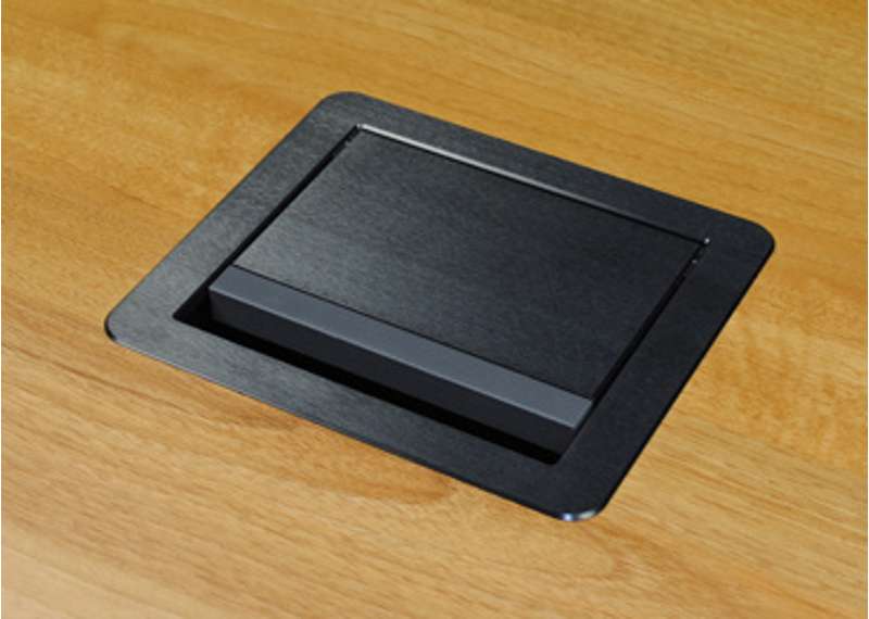 Wiremold InteGreat All Power Table Box, Cord Ended, Black