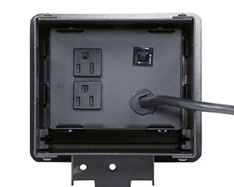 Wiremold InteGreat All Power Table Box, Cord Ended, Black