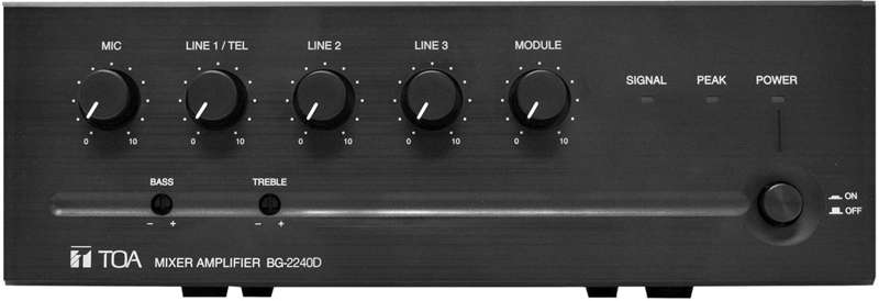 TOA Electronics BG‑2240D‑AM Digital Mixer Amplifier – 240W, 5‑Input, Class‑D, Dual‑Zone