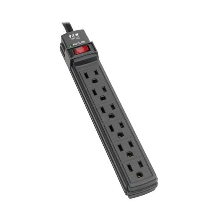 Tripplite 6-Outlet Surge Protector Power Strip with 6ft Cord – 360 Joules, Black