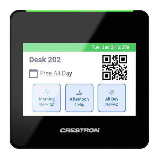 Crestron Desk Scheduling Touch Screen, 3.5 inches, Black Textured