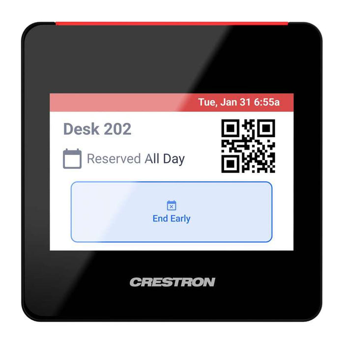 Crestron Desk Scheduling Touch Screen, 3.5 inches, Black Textured