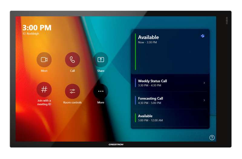 Crestron 10.1 in. Wall Mount Touch Screen, Black Smooth