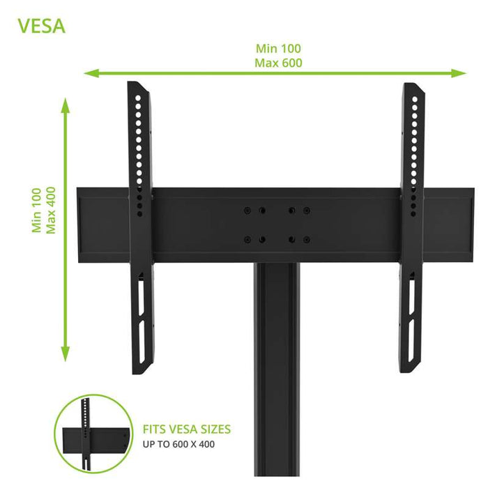Kanto Universal Tabletop TV Stand for 37-inch to 65-inch TVs - Black