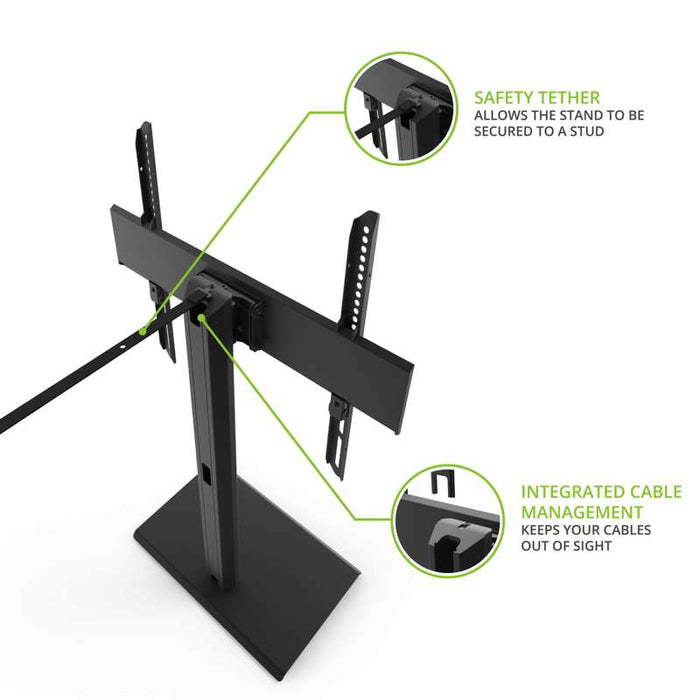 Kanto Universal Tabletop TV Stand for 37-inch to 65-inch TVs - Black