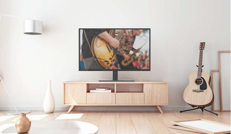 Kanto Universal Tabletop TV Stand for 37-inch to 65-inch TVs - Black