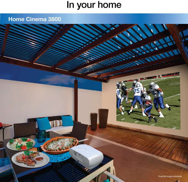 Epson Home Cinema 3800 Pixel Shift 4K PRO-UHD w HDR Projector